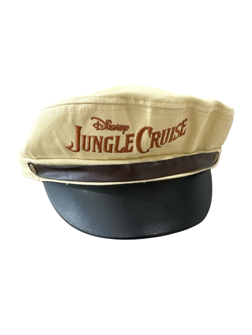 Disney Jungle Cruise Cream Captain Hat with Black Visor